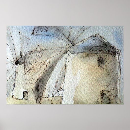 ギリシャ風車 ポスター (正面)