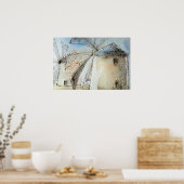 ギリシャ風車 ポスター (キッチン)