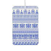 ギリシャ風、パター地中海のン、青 カーエアーフレッシュナー (正面)