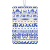 ギリシャ風、パター地中海のン、青 カーエアーフレッシュナー (裏面)