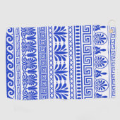 ギリシャ風、パター地中海のン、青 ゴルフタオル (横)