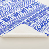 ギリシャ風、パター地中海のン、青 シェルパブランケット (3/4)