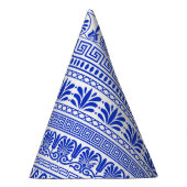ギリシャ風、パター地中海のン、青 パーティーハット (右)