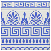 ギリシャ風、パター地中海のン、青 ファブリック (クローズアップ)