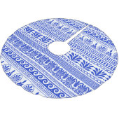 ギリシャ風、パター地中海のン、青 ブラッシュドポリエステルツリースカート (アングル)