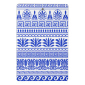 ギリシャ風、パター地中海のン、青 ミニクリップボード (裏面)