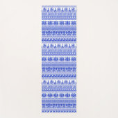 ギリシャ風、パター地中海のン、青 ヨガマット (正面)