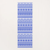 ギリシャ風、パター地中海のン、青 ヨガマット (裏面)