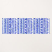 ギリシャ風、パター地中海のン、青 ヨガマット (正面(横))