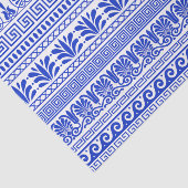 ギリシャ風、パター地中海のン、青 薄葉紙 (詳細)