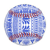 ギリシャ風、パター地中海のン、青 野球ボール (正面)