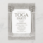 ギリシャ風 toga パーティー招待状 ストーンカラム付き 招待状 (正面)