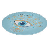 ギリシャ飾の邪悪な目トルコの保護シンボル カッティングボード (角)