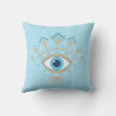 ギリシャ飾の邪悪な目トルコの保護シンボル クッション (裏面)