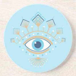 ギリシャ飾の邪悪な目トルコの保護シンボル コースター