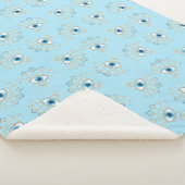 ギリシャ飾の邪悪な目トルコの保護シンボル シェルパブランケット (3/4)