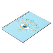 ギリシャ飾の邪悪な目トルコの保護シンボル ノートブック (左側)