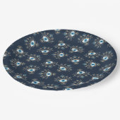 ギリシャ飾の邪悪な目トルコの保護シンボル ペーパープレート (アングル)