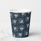 ギリシャ飾の邪悪な目トルコの保護シンボル 紙コップ (裏面)