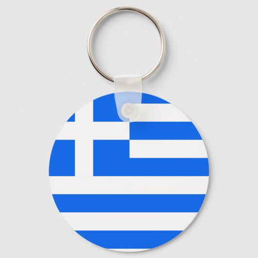 ギリシャ高品質国旗 キーホルダー (正面)