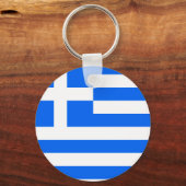 ギリシャ高品質国旗 キーホルダー (正面)
