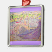 ギリシャ魚釣り村 メタルオーナメント (左)