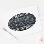 ギリシャ黒姿軍 楕円形シール (封筒)