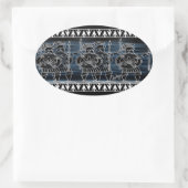 ギリシャ黒姿軍 楕円形シール (バッグ)