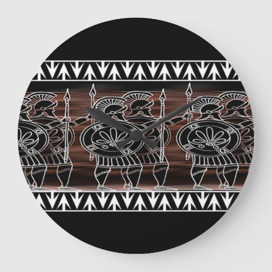 ギリシャ黒姿隊 ラージ壁時計 (正面)