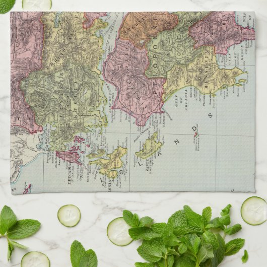 ギリシャ4 2 キッチンタオル (折り畳み)