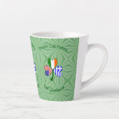 ギリシャ アイルランド アメリカの旗 シャムロック カスタマイズ カフェラテマグ (右)