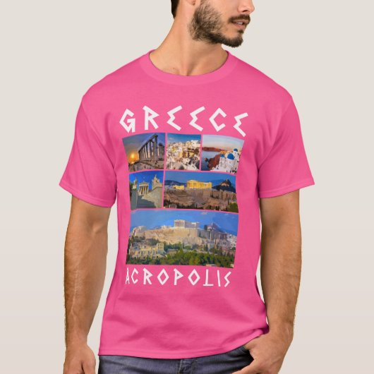 ギリシャ・アクロポリス・ギリシャのお土産 Tシャツ (正面)