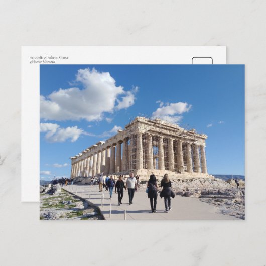 ギリシャ，アテネのアクロポリス ポストカード (正面/裏面)