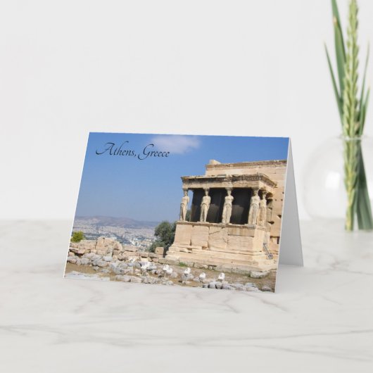 ギリシャ,アテネのカリアティッドのポーチ – カード (正面)