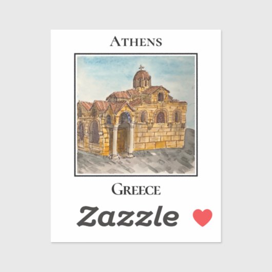 ギリシャ、アテネのパナギア・カプニカレア教会 シール (シート)