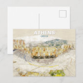ギリシャ アテネの古代劇場 ポストカード (正面/裏面)