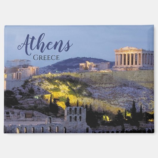 ギリシャ・アテネの風景 トラベル マグネット (正面)