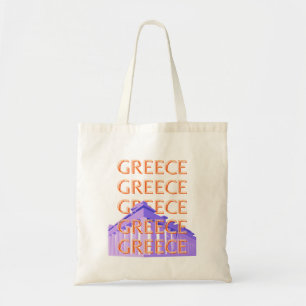 ギリシャ,アテネ旅行アート,オレンジ トートバッグ