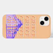 ギリシャ,アテネ旅行アート,オレンジ Case-Mate iPhoneケース (裏面 (横))