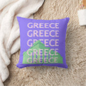 ギリシャ、アテネ旅行アート クッション (ブランケット)