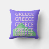 ギリシャ、アテネ旅行アート クッション (裏面)