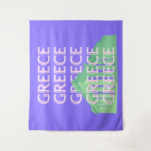 ギリシャ、アテネ旅行アート タペストリー (正面)