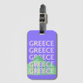 ギリシャ、アテネ旅行アート ラゲッジタグ (正面縦)