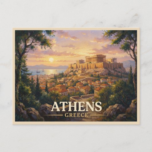 ギリシャ・アテネ旅行 ポストカード (正面)