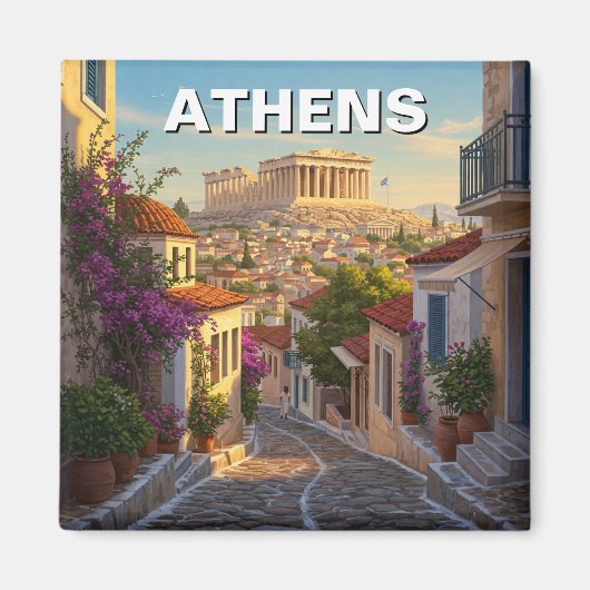 ギリシャ・アテネ旅行 マグネット (正面)