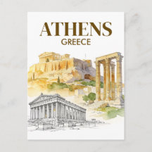 ギリシャ・アテネ水彩画スケッチ旅行