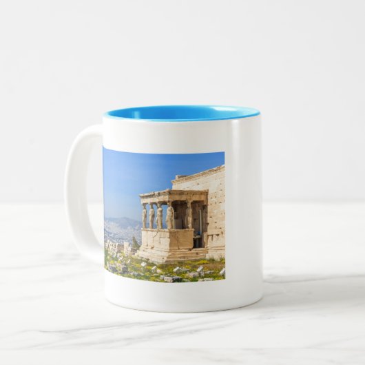 ギリシャ,アテネ,アクロポリスの丘 ツートーンマグカップ (正面左)