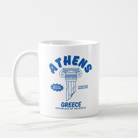 ギリシャ アテネ コーヒーマグカップ (左)