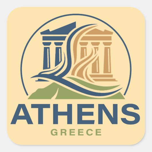 ギリシャ アテネ パルテノン神殿 スクエアシール (正面)