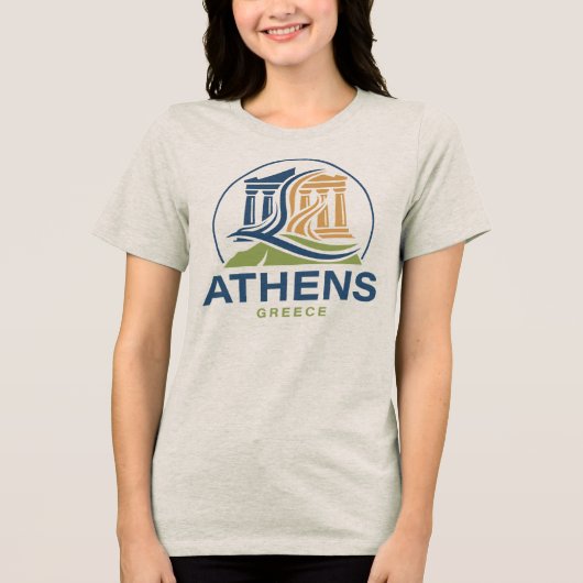 ギリシャ アテネ パルテノン神殿 トライブレンドＴシャツ (正面)